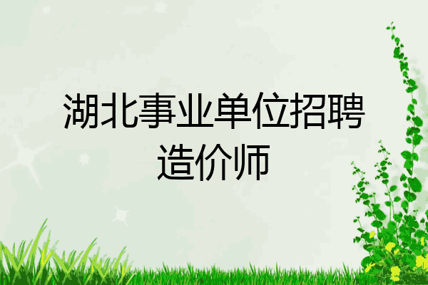 湖北事业单位招聘造价师