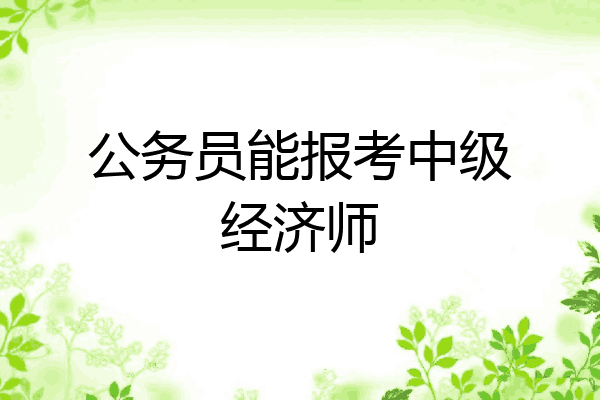 公务员能报考中级经济师