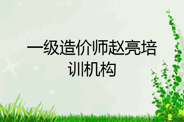 一级造价师赵亮培训机构