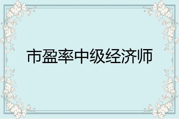 市盈率中级经济师