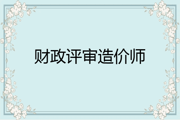 财政评审造价师