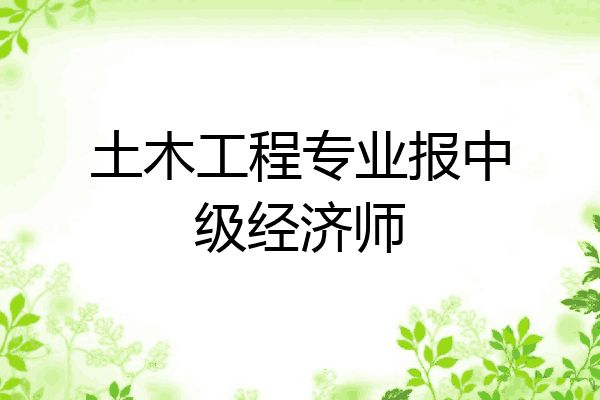 土木工程专业报中级经济师