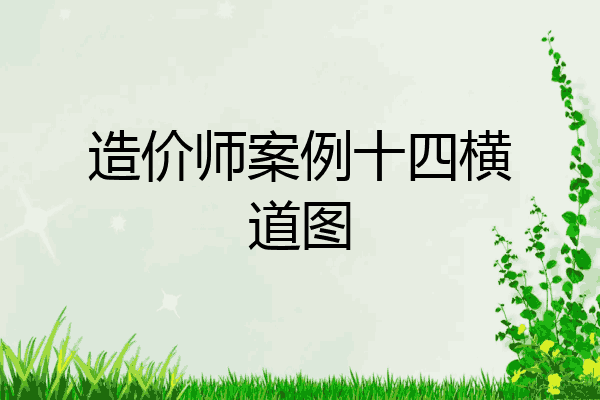 造价师案例十四横道图