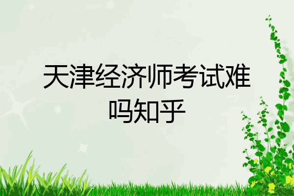 天津经济师考试难吗知乎