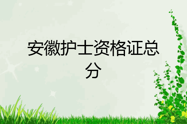 安徽护士资格证总分