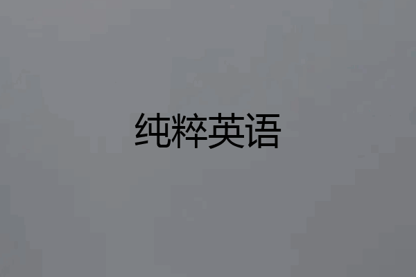 纯粹英语