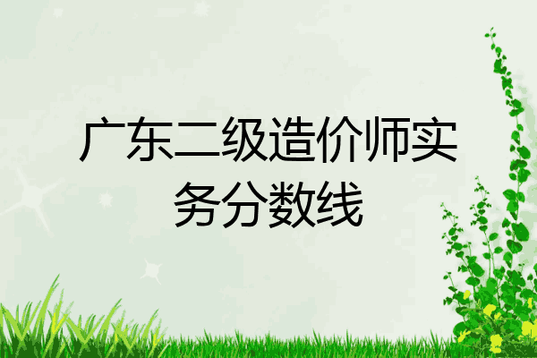 广东二级造价师实务分数线