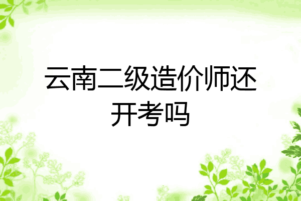 云南二级造价师还开考吗