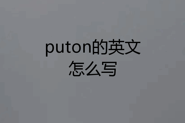puton的英文怎么写