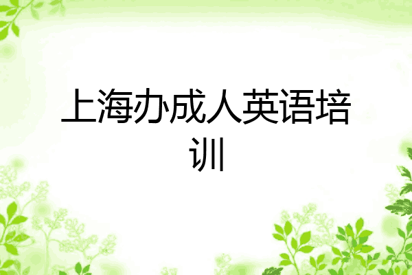 上海办成人英语培训