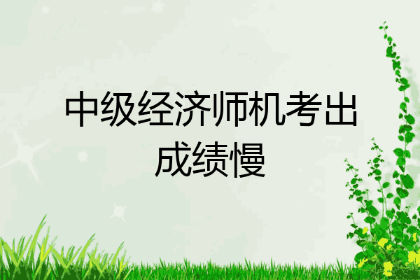 中级经济师机考出成绩慢