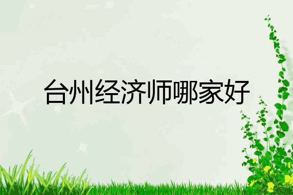台州经济师哪家好