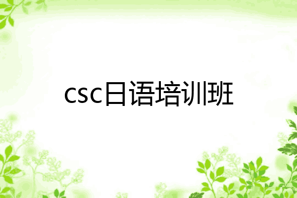 csc日语培训班