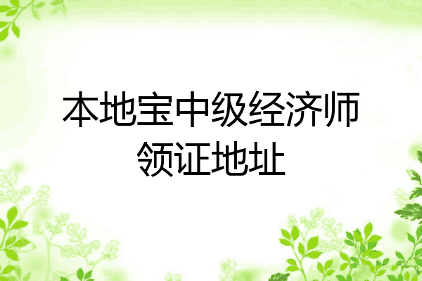 本地宝中级经济师领证地址