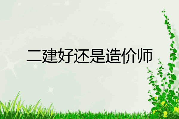 二建好还是造价师