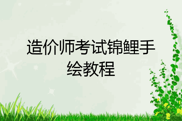 造价师考试锦鲤手绘教程