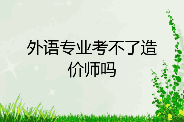 外语专业考不了造价师吗