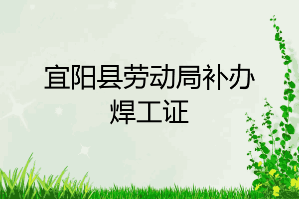 宜阳县劳动局补办焊工证