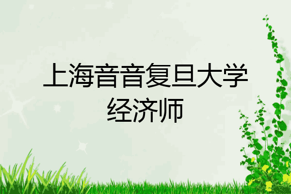 上海音音复旦大学经济师