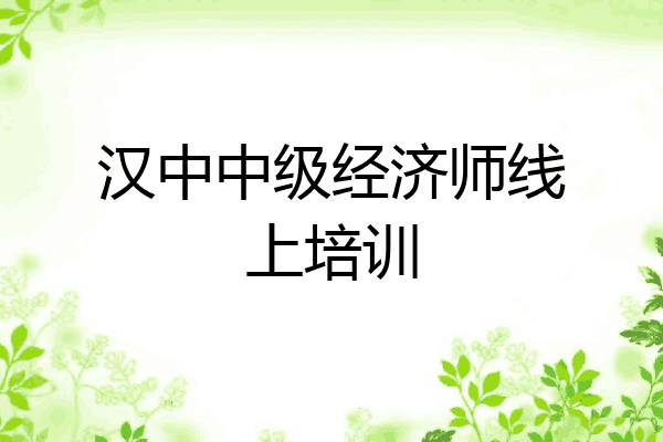 汉中中级经济师线上培训