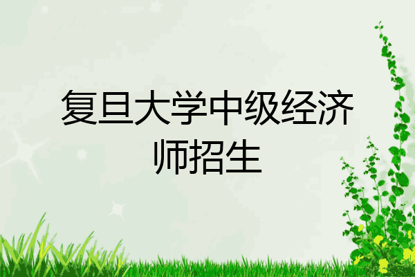 复旦大学中级经济师招生