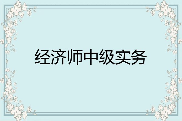 经济师中级实务