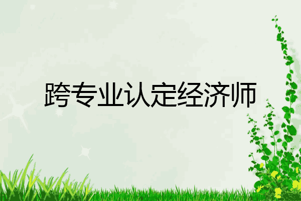 跨专业认定经济师