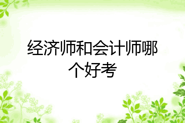 经济师和会计师哪个好考