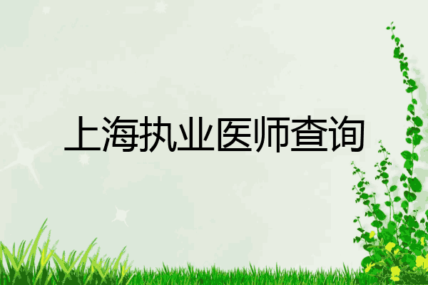 上海执业医师查询