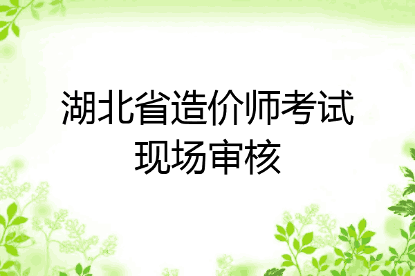 湖北省造价师考试现场审核