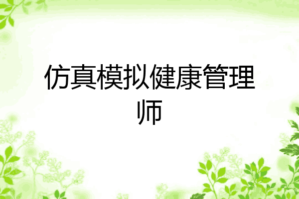 仿真模拟健康管理师