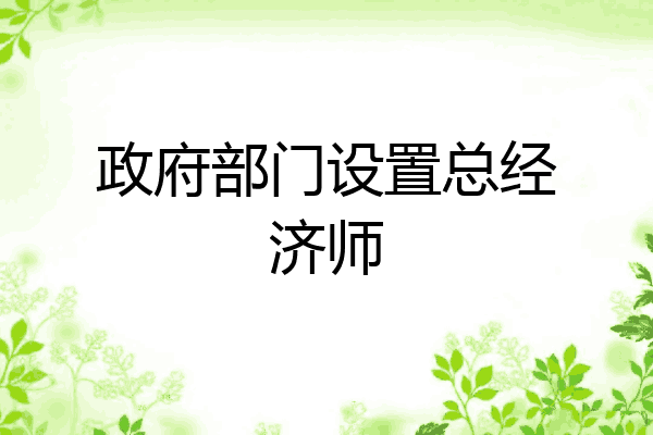 政府部门设置总经济师