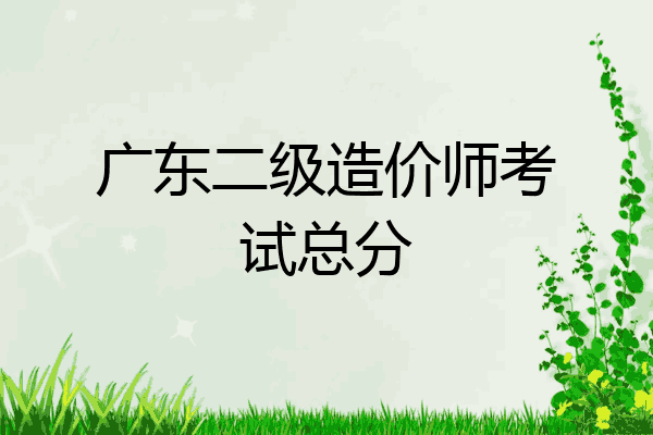 广东二级造价师考试总分