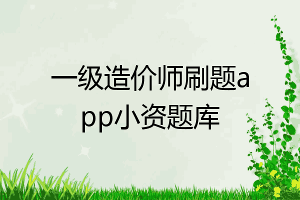 一级造价师刷题app小资题库