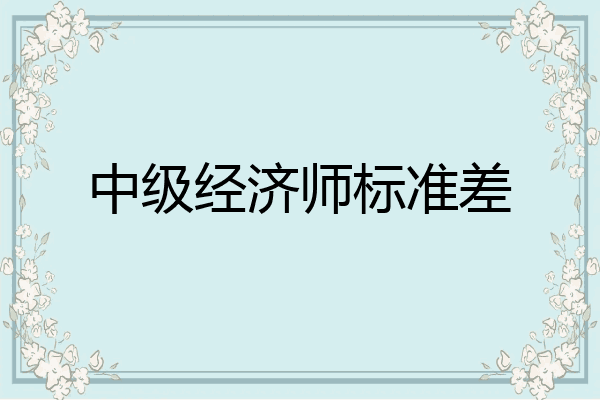 中级经济师标准差