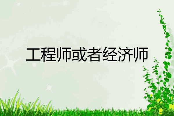 工程师或者经济师