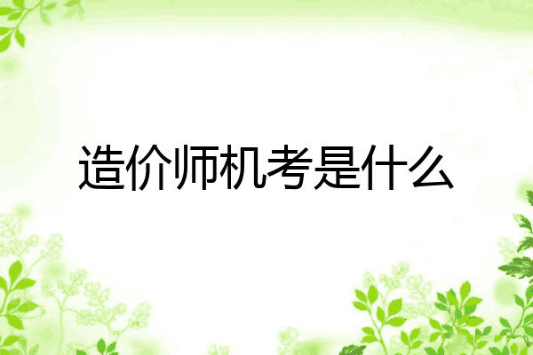 造价师机考是什么
