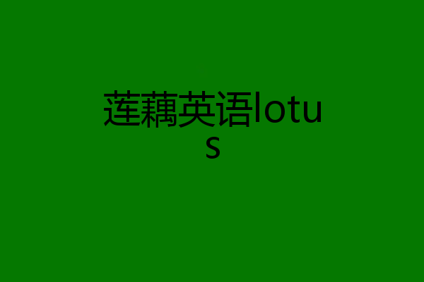 莲藕英语lotus