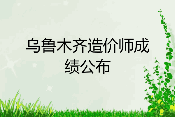 乌鲁木齐造价师成绩公布