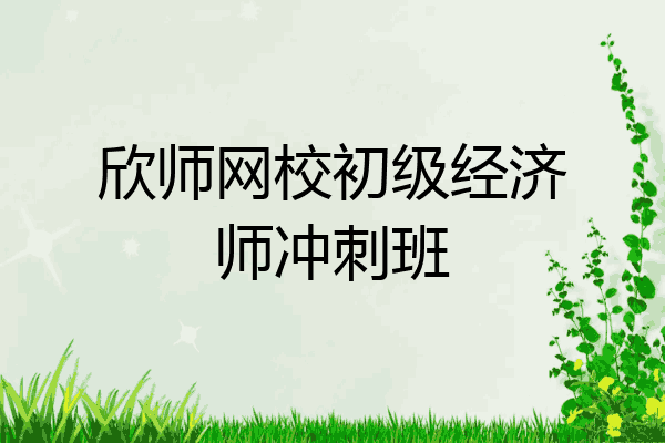 欣师网校初级经济师冲刺班