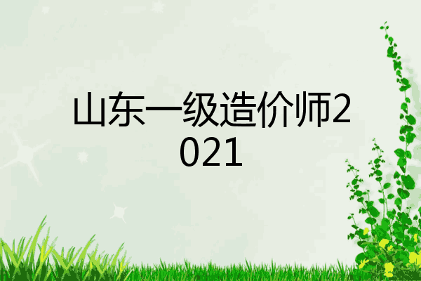 山东一级造价师2021