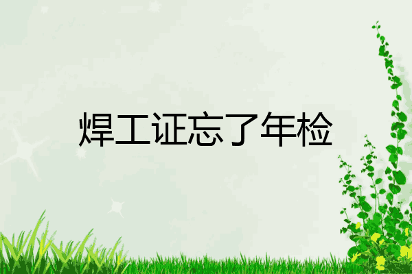 焊工证忘了年检