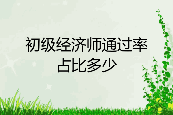初级经济师通过率占比多少