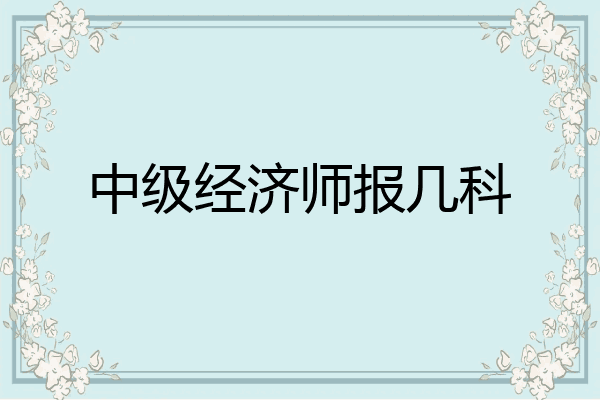 中级经济师报几科