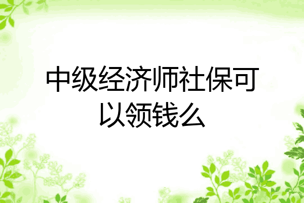 中级经济师社保可以领钱么