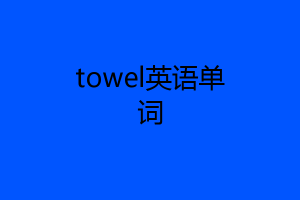 towel英语单词