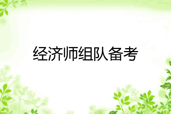 经济师组队备考
