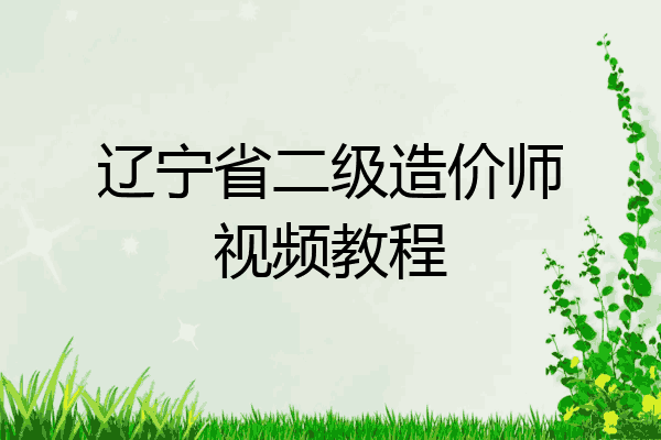 辽宁省二级造价师视频教程