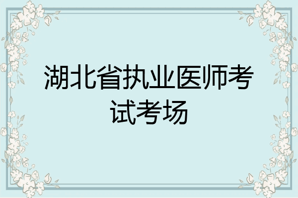 湖北省执业医师考试考场