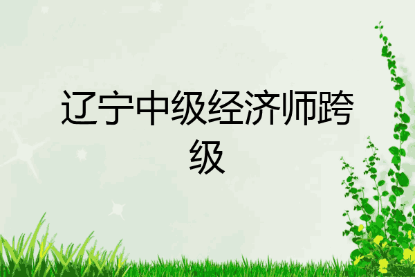 辽宁中级经济师跨级